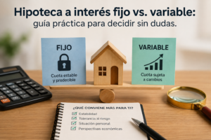 Hipoteca a interés fijo vs. variable: guía práctica para decidir sin dudas.