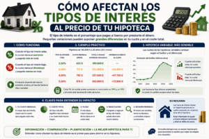 Cómo afectan los tipos de interés al precio de tu hipoteca