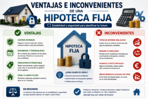 Ventajas e inconvenientes de una hipoteca fija